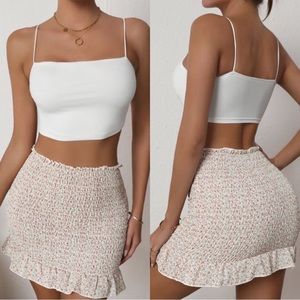 NWT Women’s Shein 2 Piece Skirt Top Outfit XXS